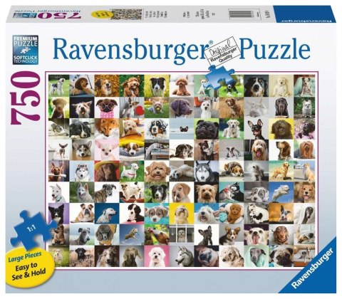 Puzzle 2D Duży Format 99 uroczych piesków 750 elementów Ravensburger Polska