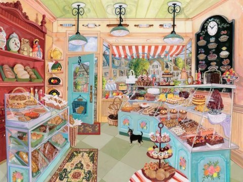 Puzzle 2D dla seniorów Piekarnia na rogu 750 elementów Ravensburger Polska