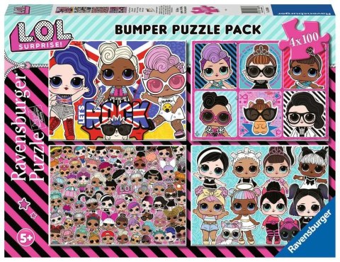 Puzzle 4x100 elementów L.O.L. Bumper Pack Ravensburger Polska