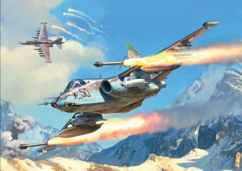 Model plastikowy Sukhoi SU-25 "Frogfoot" radziecki samolot szturmowy Zvezda