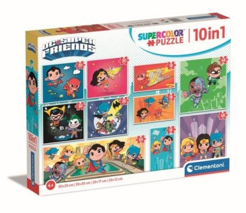 Puzzle 10 w 1 Super Kolor DC Comics Clementoni