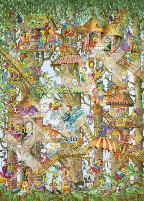 Puzzle 1000 elementów Domki na drzewie Heye