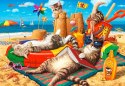 Puzzle 1000 elementów Koty na wakacjach Castor