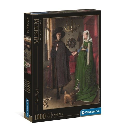 Puzzle 1000 elementów Museum, Van Eyck The Arnolfini Portrait Clementoni