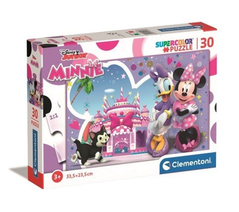 Puzzle 30 elementów Super Kolor, Minnie Clementoni