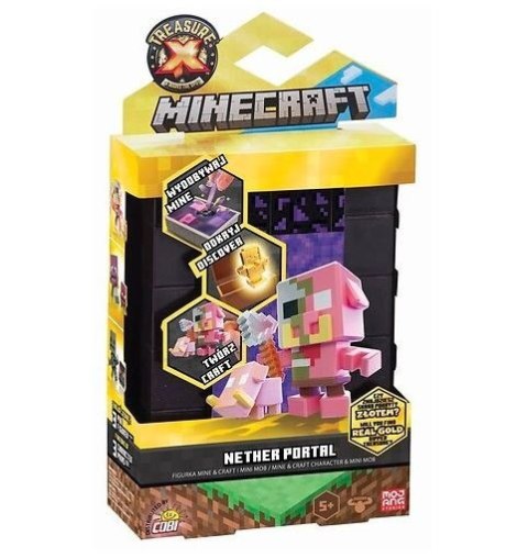 Figurka Minecraft Portal Nether Treasure X Cobi