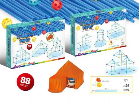 Klocki konstrukcyjne 3D 88 sztuk Madej