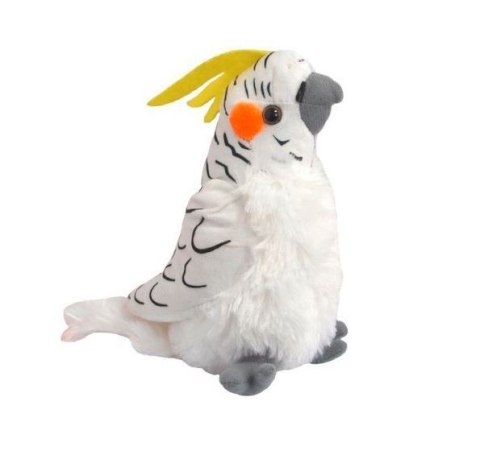Maskotka Papuga nimfa biała 17 cm Beppe