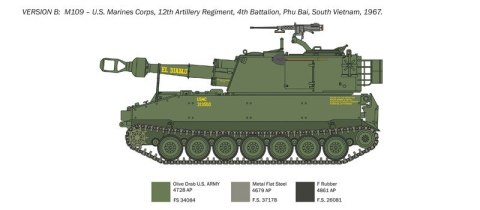 Model plastikowy M-109/A2-A3-G 1/35 Italeri