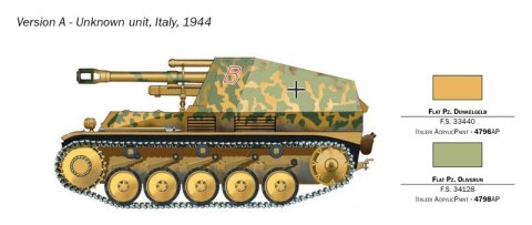 Model plastikowy SD.KFZ 124 WESPE 1/72 Italeri