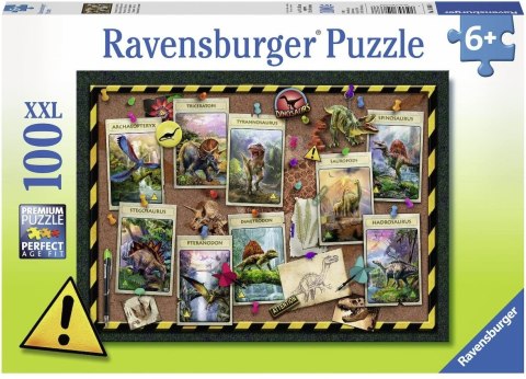 Puzzle 100 elementów XXL Kolekcja dinozaurów Ravensburger Polska