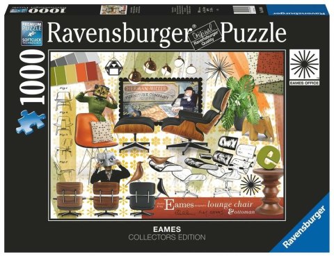 Puzzle 1000 elementów Eames Design Classics Krzesło salonowe Ravensburger Polska