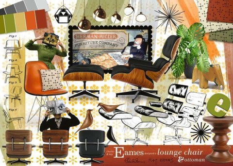 Puzzle 1000 elementów Eames Design Classics Krzesło salonowe Ravensburger Polska