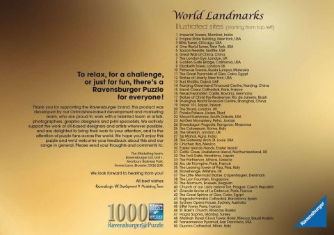 Puzzle 1000 elementów Zabytki świata Ravensburger Polska