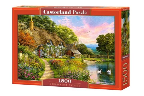 Puzzle 1500 elementów Wiejska chatka nad jeziorem Castor