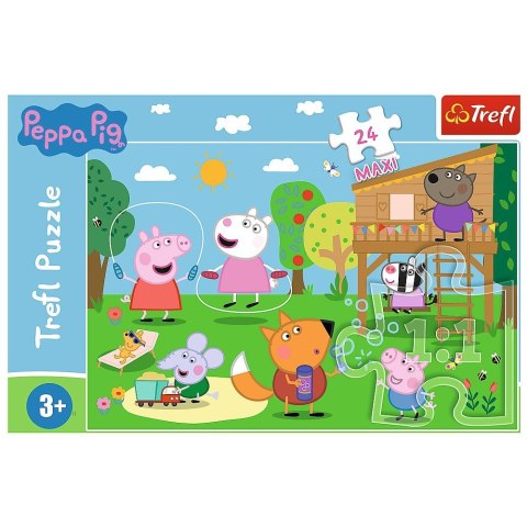 Puzzle 24 Maxi Zabawy na polanie Świnka Peppa Trefl