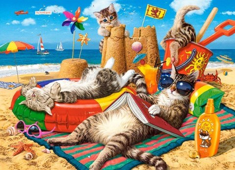 Puzzle 300 elementów Koty na wakacjach Castor