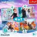 Puzzle 4w1 Niezwykły świat Kraina Lodu Trefl