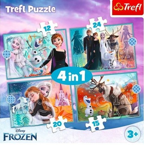 Puzzle 4w1 Niezwykły świat Kraina Lodu Trefl