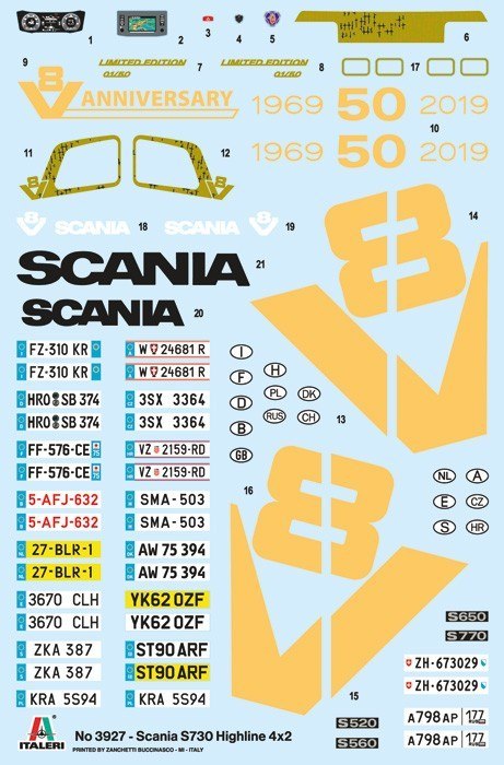 Model plastikowy Scania S730 Highline 4x2 1/24 Italeri