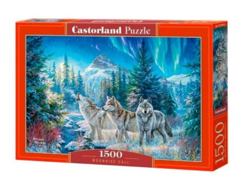 Puzzle 1500 elementów Wilki Moonrise Call Castor