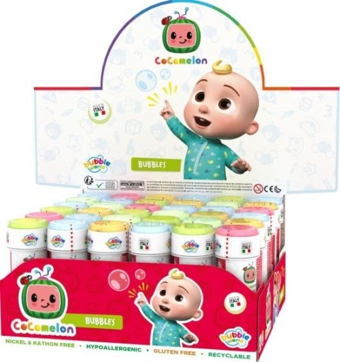 Bańki mydlane 60 ml - Cocomelon display 36 szt Brimarex