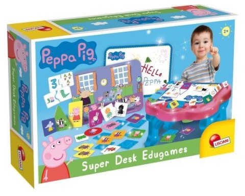 Biurko z zestawem gier - Świnka Peppa Lisciani