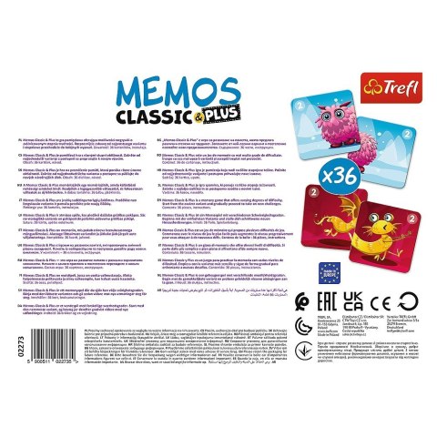 Gra Memos classic plus Urocze potworki Trefl