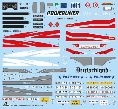 Model plastikowy Mercedes Benz SK 1844 LS V8 1/24 Italeri