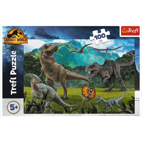 Puzzle 100 elementów Dinozaury Park Jurajski Trefl
