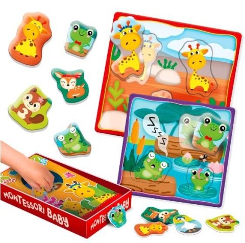 Gra Montessori Baby pudełko - Rodziny zwierząt Lisciani