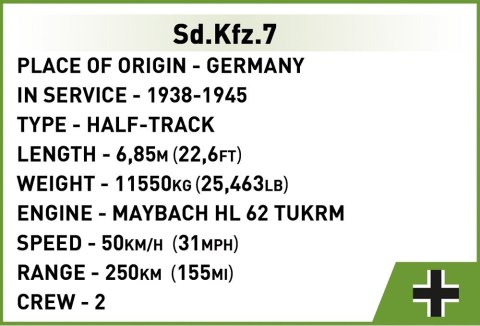 Klocki Historical Collection Sd.Kfz. 7/1 2cm Flakvierling 38 Executive Edition Cobi Klocki