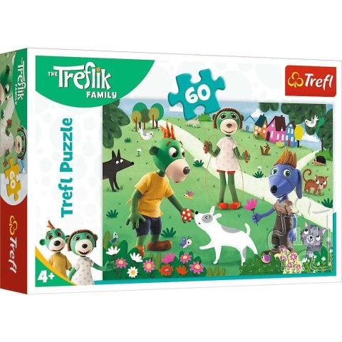 Puzzle 60 elementów Radosny dzień Treflików Trefl