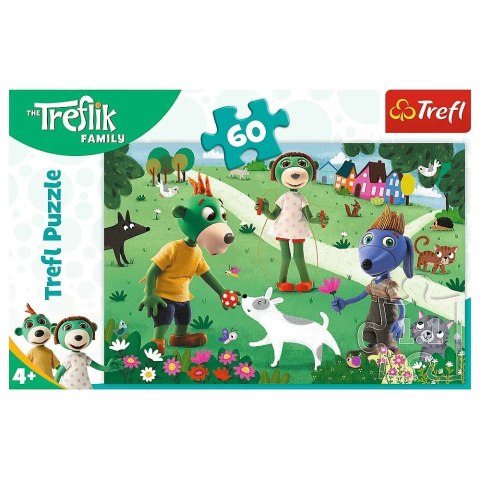 Puzzle 60 elementów Radosny dzień Treflików Trefl