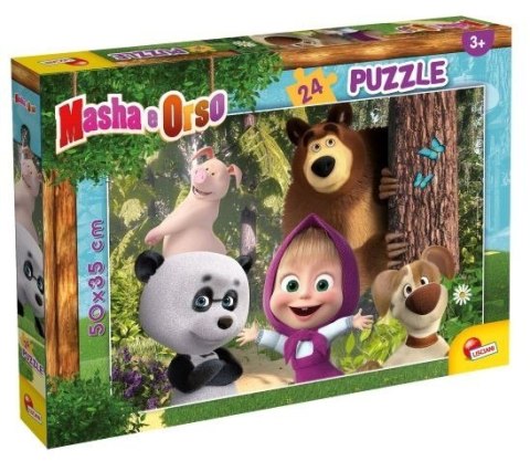 Puzzle Plus 24 elementy - Masza i Niedźwiedź Lisciani