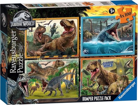 Puzzle 4 x 100 elementów Jurassic World Ravensburger Polska
