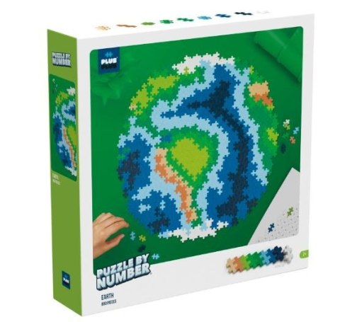 Klocki Plus-Plus Puzzle po numerach - ziemia 800 elementów Dante