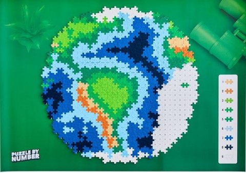 Klocki Plus-Plus Puzzle po numerach - ziemia 800 elementów Dante