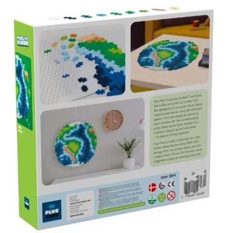 Klocki Plus-Plus Puzzle po numerach - ziemia 800 elementów Dante