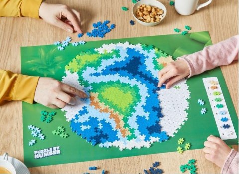 Klocki Plus-Plus Puzzle po numerach - ziemia 800 elementów Dante