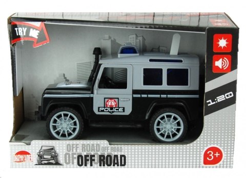 Pojazd Jeep Policja światło/dźwięk w pudełku Dromader
