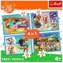 Puzzle 4w1 Kocia ferajna 44 koty Trefl