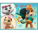 Puzzle 4w1 Kocia ferajna 44 koty Trefl