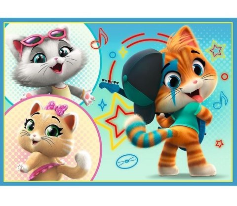 Puzzle 4w1 Kocia ferajna 44 koty Trefl