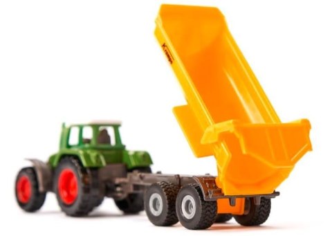 Traktor Fendt z wywrotką kolebkową Krampe Siku