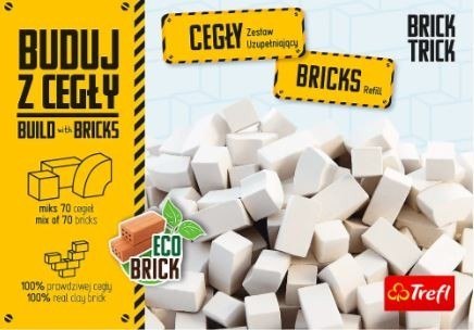 Zestaw uzupełaniający Brick Trick cegły zamkowe białe 70 sztuk Trefl