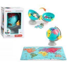 Puzzle drewniane Mapa świata w globusie Top Bright Brimarex