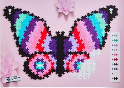 Klocki Plus Plus Puzzle po numerach - Motyl 800 elementów Dante