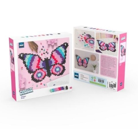 Klocki Plus Plus Puzzle po numerach - Motyl 800 elementów Dante