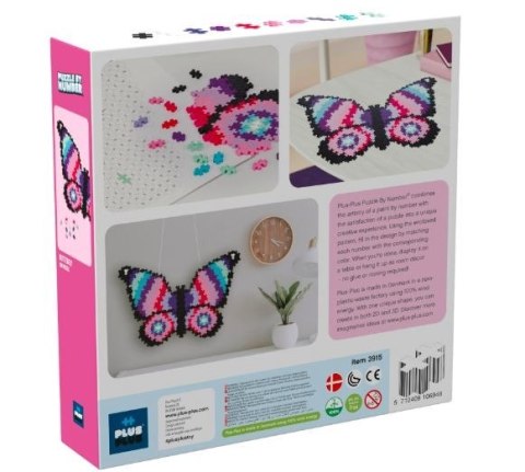 Klocki Plus Plus Puzzle po numerach - Motyl 800 elementów Dante